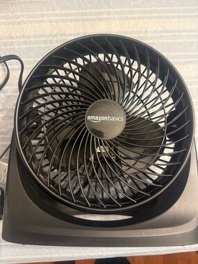 Used Amazon Basics Air Circulator Desk Fan for Bedroom, Home and Office
